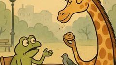 Виц: Жабата пита жирафа за повръщане