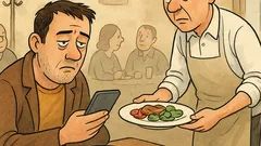 Виц: Келнер, сменете ми храната...